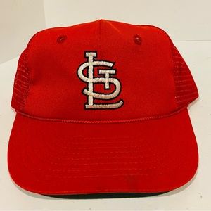 Vintage MLB St. Louis Cardinals Baseball Cap Hat Trucker Snapback Rope Red